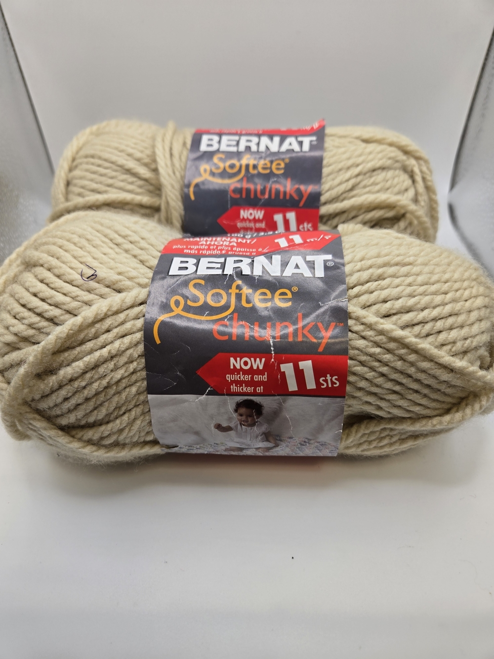 Bernat Softee Chunky Yarn - Cream Color